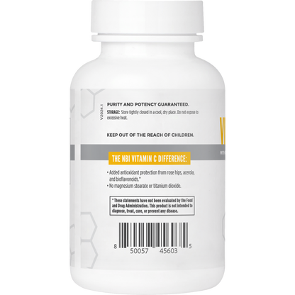 Side label information for Vitamin C supplement by NBI