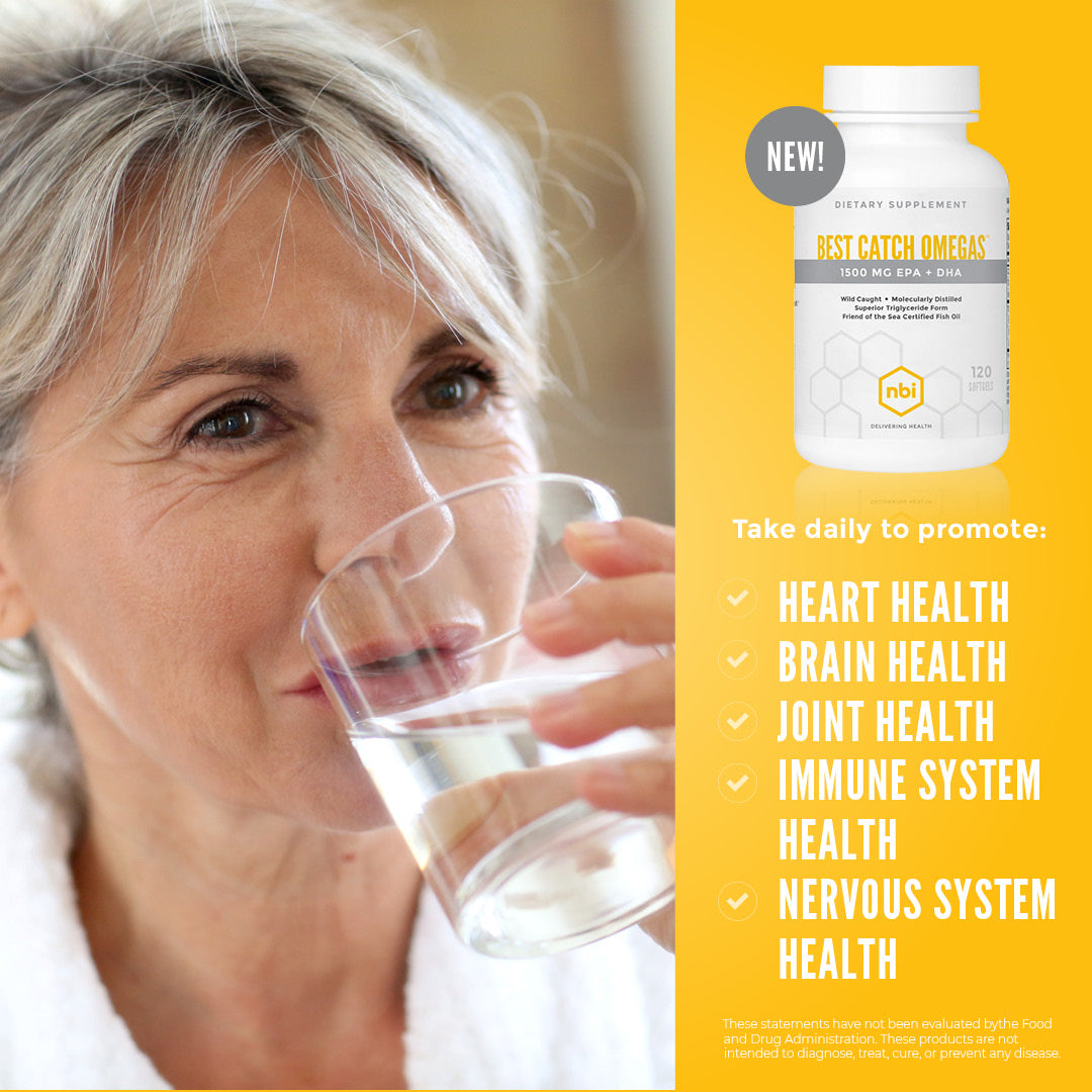 Best Catch Omegas fish oil supplement with EPA and DHA for daily omega-3 support by NBI